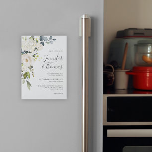 Elegant Vit ros och Hydrangeas Bröllop