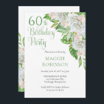 Elegant Vit ros | Orkidéer 60:e Födelsedagsfesten Inbjudningar<br><div class="desc">Vi högtidlighåller din 60:e "Födelsedagsfest" med elegant vit ros och orkidéer med den här kaskaddesignen av blommigten med ett subtle sage grönt-skript och serif-text. Sammansatt design efter Helgdag Hearts-design (reserverade höger). Skripttext kan inte redigeras utom av konstruktören. Om du har några frågor eller behöver hjälp med designen kan du skicka...</div>