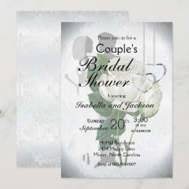 Elegant Vit ros Peles Möhippa Inbjudningar