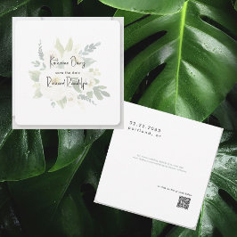 Elegant Vit ros Rundad Bröllop Spara Datumet