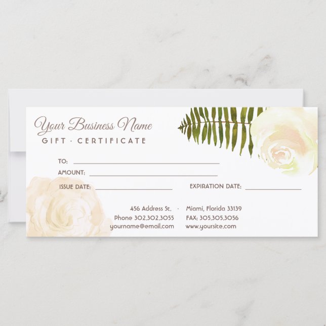 Elegant Vit ros Salon (Framsida)