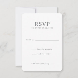 Elegant Vit RSVP-kort OSA Kort