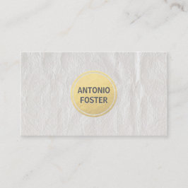 Elegant Vit sköljning Papper Guld Circle Designer Visitkort