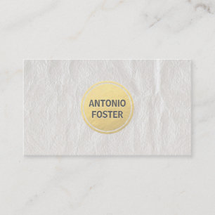 Elegant Vit sköljning Papper Guld Circle Designer Visitkort