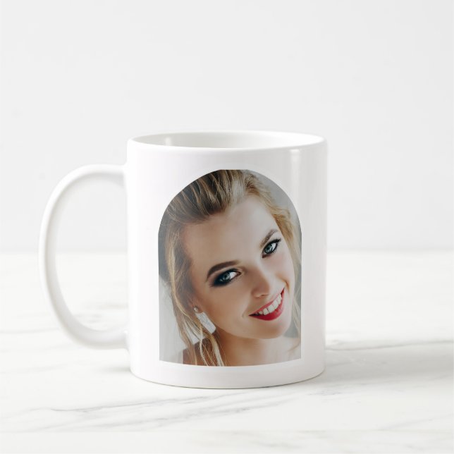 Elegant Vit Sminkartist Söt Foto  Kaffemugg (Vänster)