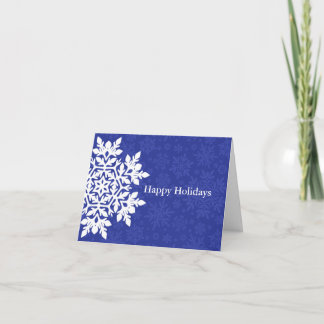 Elegant vit snöflinga (midnatt) kort