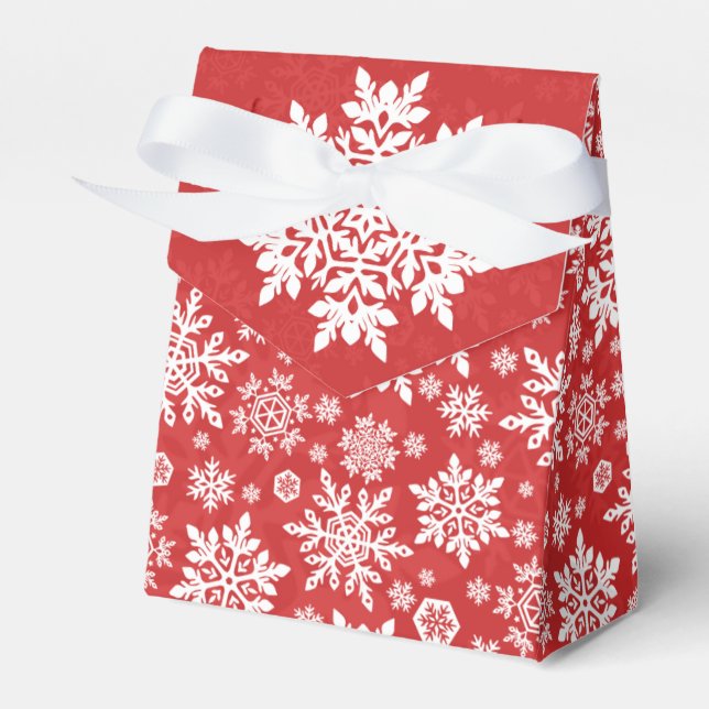 Elegant vit snöflinga (Tranbär) Presentaskar (Framsidan Sidan)