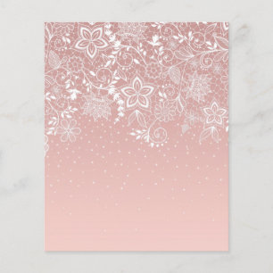 Elegant, vit snöre-blommigt och konfekti flygblad