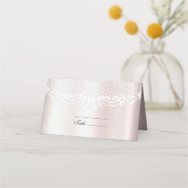Elegant Vit Snöre-Blommigt-platskort Placeringskort