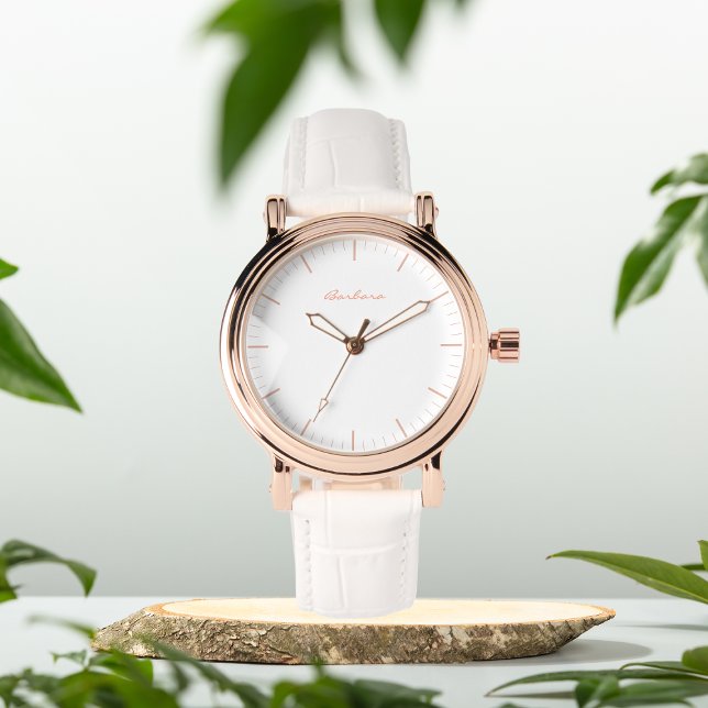 Elegant vit söt personlig eWatch-bevakning Armbandsur (Skapare uppladdad)
