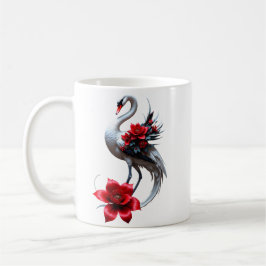 Elegant vit svan bröllopssamling kaffemugg