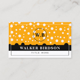 Elegant Vit Svart Orange Monogram Initial