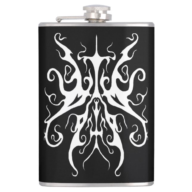 Elegant vit tribal mask abstrakt design fickplunta (Framsidan)