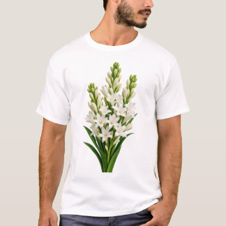 Elegant vit tubros floral design t shirt