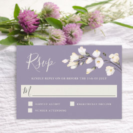 Elegant Vit vattenfärgsfärg Blommigt Lavender OSA