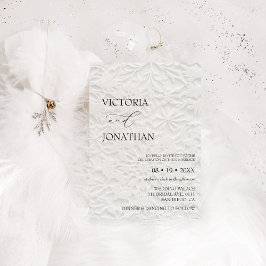 Elegant vit vinterbröllop inbjudningar