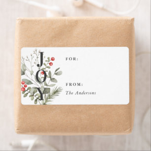 Elegant Vit vinterfärg Botaniskt Gift-Märkre Fraktsedel
