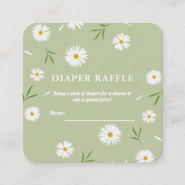 Elegant Vita Daisy Babyskåda Förkläde Raffle Tilläggskort