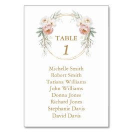 Elegant Vita dammsuga Ro-blommor, sittdiagram Bordsnummer