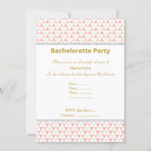 ELEGANT VITA GRÖNTENS ROSA BACHELORETTE INBJUDNINGAR