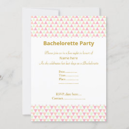 ELEGANT VITA GRÖNTENS ROSA BACHELORETTE INBJUDNINGAR