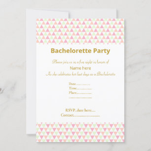 ELEGANT VITA GRÖNTENS ROSA BACHELORETTE INBJUDNINGAR