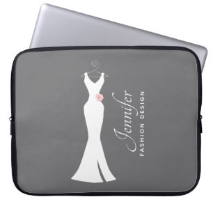 Elegant Vita grytor på Grått - Snyggt - enkel desi Laptop Fodral