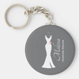 Elegant Vita grytor på Grått - Snyggt - enkel desi Nyckelring