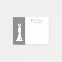 Elegant Vita grytor på Grått - Snyggt - enkel desi Post-it Block