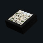 Elegant Vita Magnolias-glasbildskärm Minnesask<br><div class="desc">Elegant vit magnoliasbox i en nedfläckad glaseffekt. Fintvätt och glad. Perfekt för smycken och andra skatter,  eller ge som personlig gåva.</div>