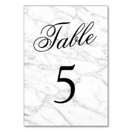 Elegant, vita marmorsten bröllop-bordsnummer bordsnummer