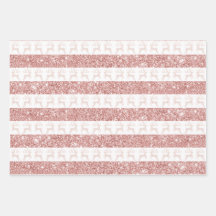 Elegant Vita och Ro Guld Glitter-julen Hjort