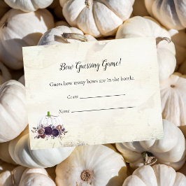 Elegant Vita Pumpkin Guessing Baby Shower-spel Inbjudningar