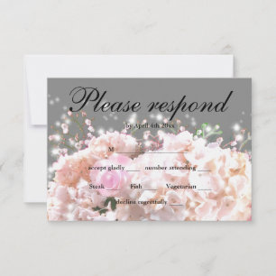 Elegant vita vattenområden rosa ros OSA Kort