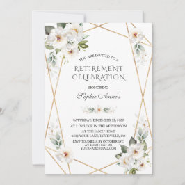 Elegant Vita Vilden Ro Guld Pension Party vid Inbjudningar