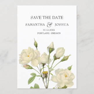 Elegant Vita Vintagen Ro Bröllop spara datum Inbjudningar