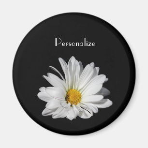 Elegant vitdaisyblomma med namn magnet