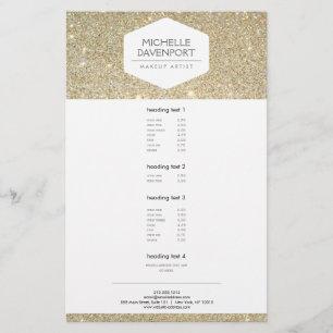 ELEGANT VITE EMBLEM PÅ GULD GLITTER Flyer