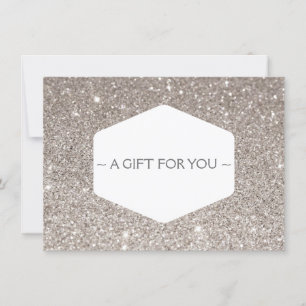 ELEGANT VITE EMBLEM SILVER GLITTER-presentkort