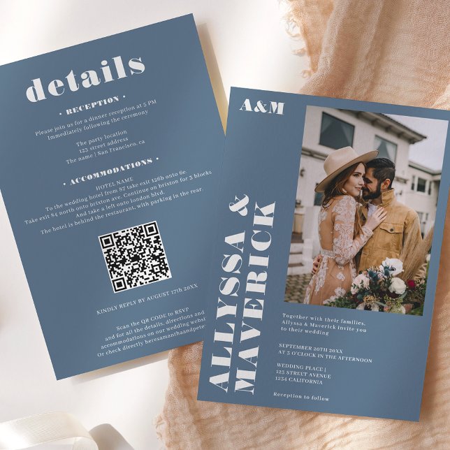 Elegant Vitt dammigt bläddringsfoto bröllop med fe Inbjudningar (Skapare uppladdad)