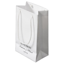 Elegant Vitt Minimalistisk Bröllopsskrift Gåva