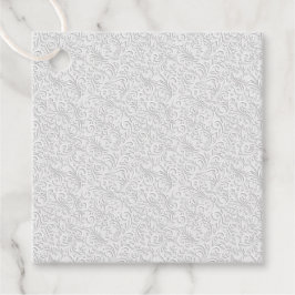 Elegant vitt mönster gåvor etiketter