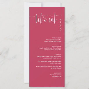 Elegant Viva Magenta Modern Minimal Låt oss Eat-me