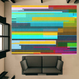 Elegant, Vivid Färg Stripe Geometric Art