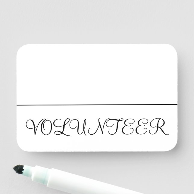 Elegant "VOLUNTEER" Namn bricka Namnbricka (På plats)