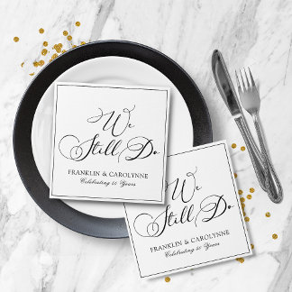 Elegant Vow Renewal-årsdag Pappersservett