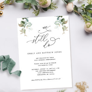 Elegant Vow Renewal, det gör vi fortfarande, Green Inbjudningar