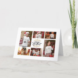 Elegant Vrolijk Kerstfeest fotocollage Kerstkaart Helgkort