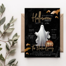 Elegant vuxen Halloween-fest Invitation Mall Templ