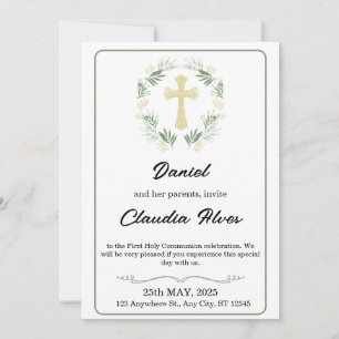 Elegant vuxendopinvitation inbjudningar